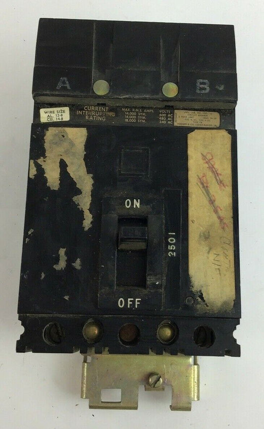 SQUARE D FA-26020-AB CIRCUIT BREAKER 20A 600VAC