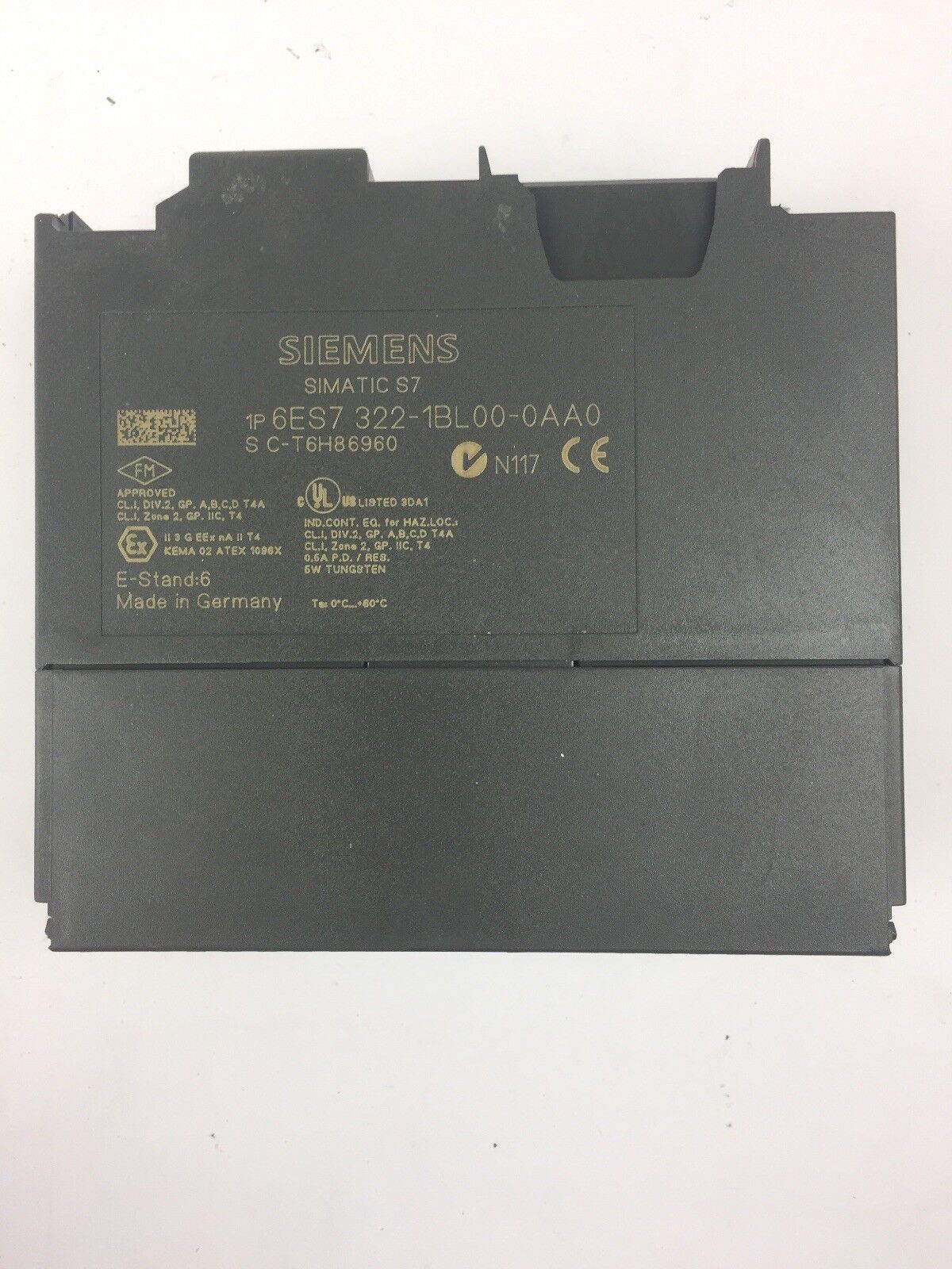 SIEMENS 6ES7 322-1BL00-0AA0 OUTPUT MODULE