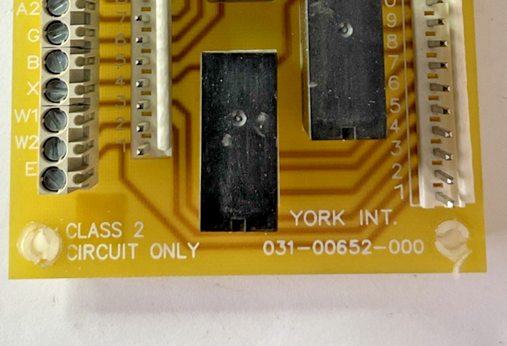 YORK 031-00652-000 CONTROL BOARD CLASS2