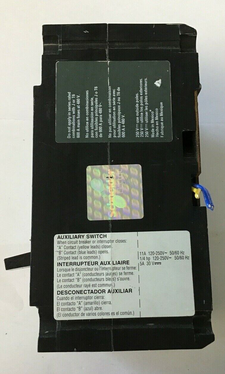 SQUARE D FAL360601212 60A CIRCUIT BREAKER 600VAC 250VDC