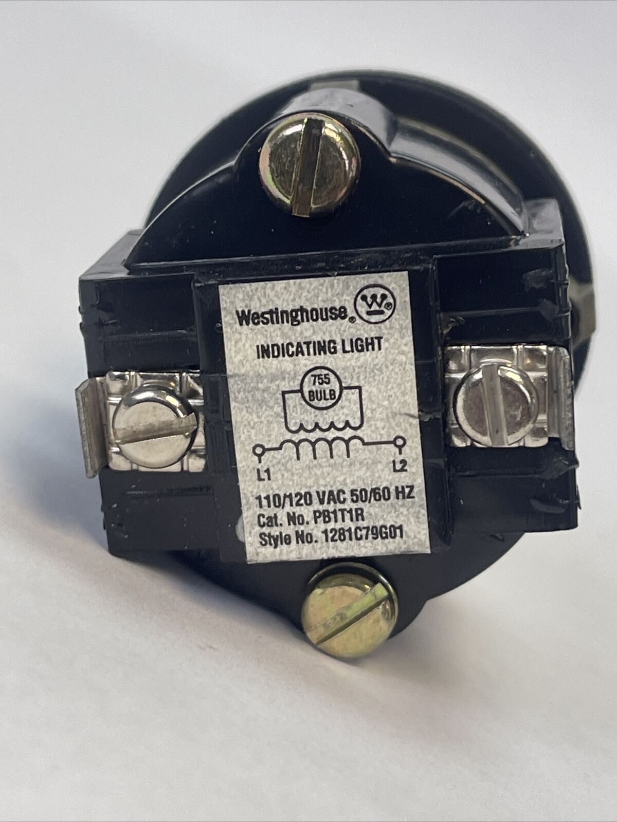 WESTINGHOUSE PB1HBOT1 PILOT LIGHT NO BULB 110/120VAC 50/60HZ