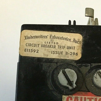 GE TFK236T100 100AMP TYPE TFK 3POLE TRIP UNIT