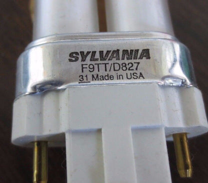 SYLVANIA 20401 F9TT/D827 SOFT WHITE TWIN TUBE COMPACT FLUORESCENT BULB LOT of 7