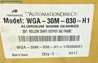 IRONHOURSE WGA-30M-030-H1 GEARBOX 30/1 56C FRAME