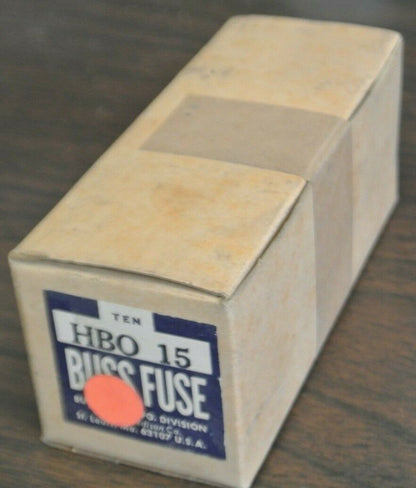 BOX of 10 / BUSS HBO15 BOLT-DOWN RECTIFIER FUSE / 15A / 32VDC / NEW SURPLUS