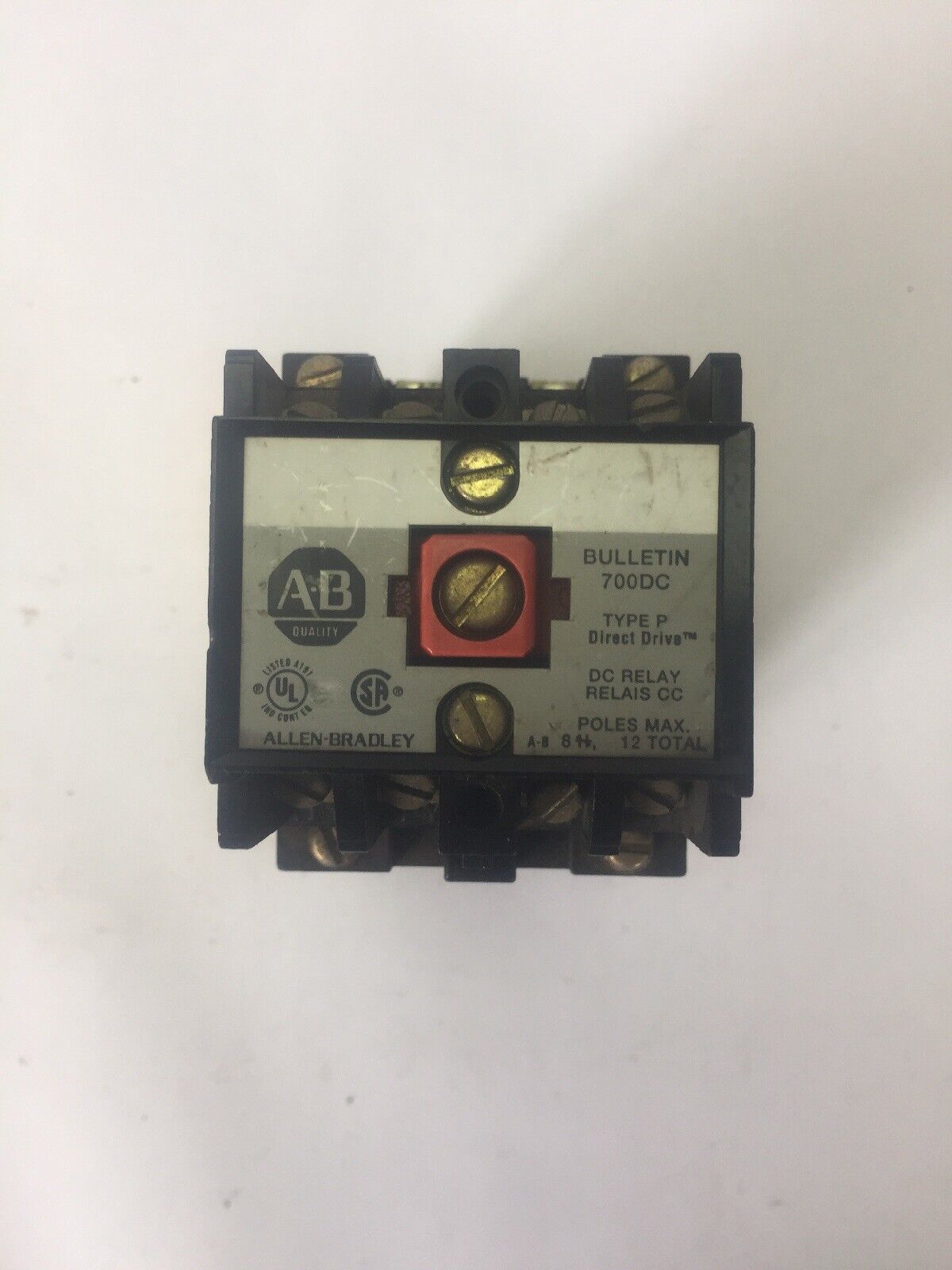 ALLEN BRADLEY 700DC-P400Z24 DC RELAY SER A 600V PD714 COIL 24VDC BULLETIN 700DC