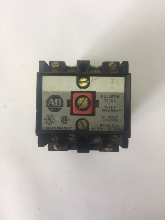 ALLEN BRADLEY 700DC-P400Z24 DC RELAY SER A 600V PD714 COIL 24VDC BULLETIN 700DC