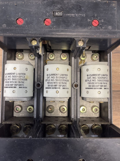 WESTINGHOUSE NB3800PF 600VAC 800A 3P 2610D80G02 MAGNETIC TRIP ADJUSTMENT 400A