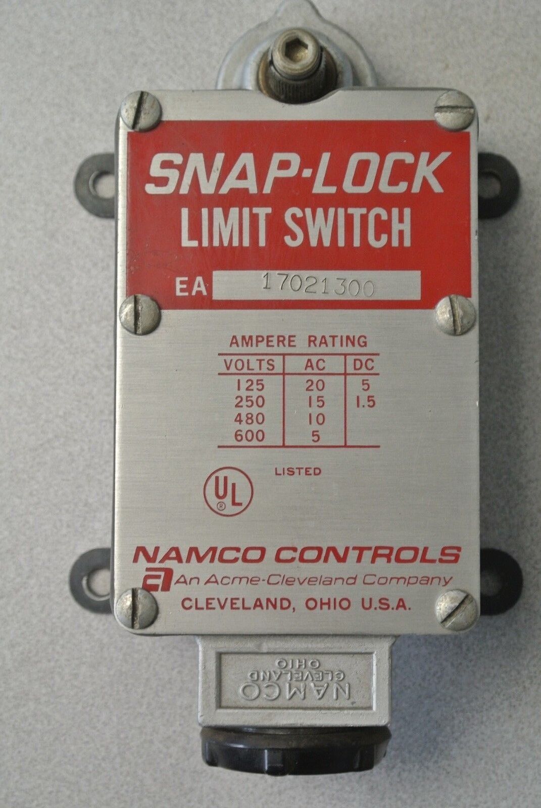 NAMCO EA170-21300 SNAP-LOCK LIMIT SWITCH