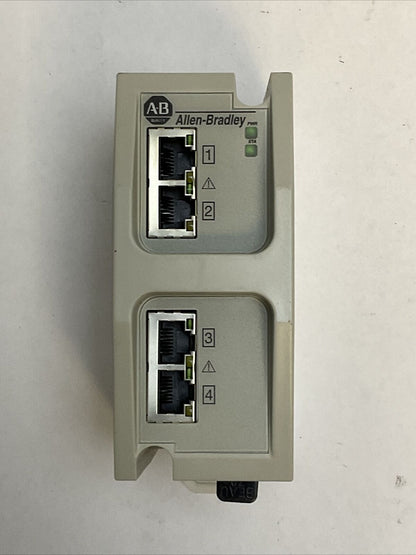 ALLEN BRADLEY 1783-EMS04T STRARIX 6000 ETHERNET MANAGED SWITCH SER B VER 00
