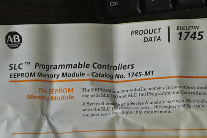 ALLEN-BRADLEY 1745-M1, Ser. B - SLC EEPROM MEMORY MODULE - NEW SURPLUS