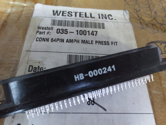 WESTELL 035-100147 / HB-000241 CONN 64PIN AMPH MALE PRESS FIT - LOT of 20 - NEW