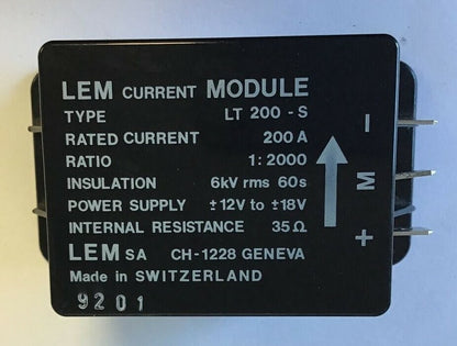 LEM LT 200-S CURRENT MODULE 200A 12V-18V 35OHMS