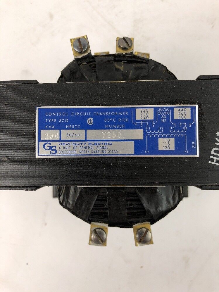 CUTLER HAMMER 10942H55 SERIES A CONTROL TRANSFORMER, 250V, NEW