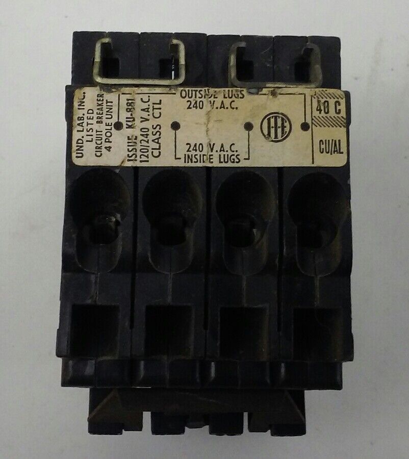 ITE QT2-4040 EQ-T QUAD UNITS PLUG IN CIRCUIT BREAKER 120/240VAC 40/40-40/40AMP