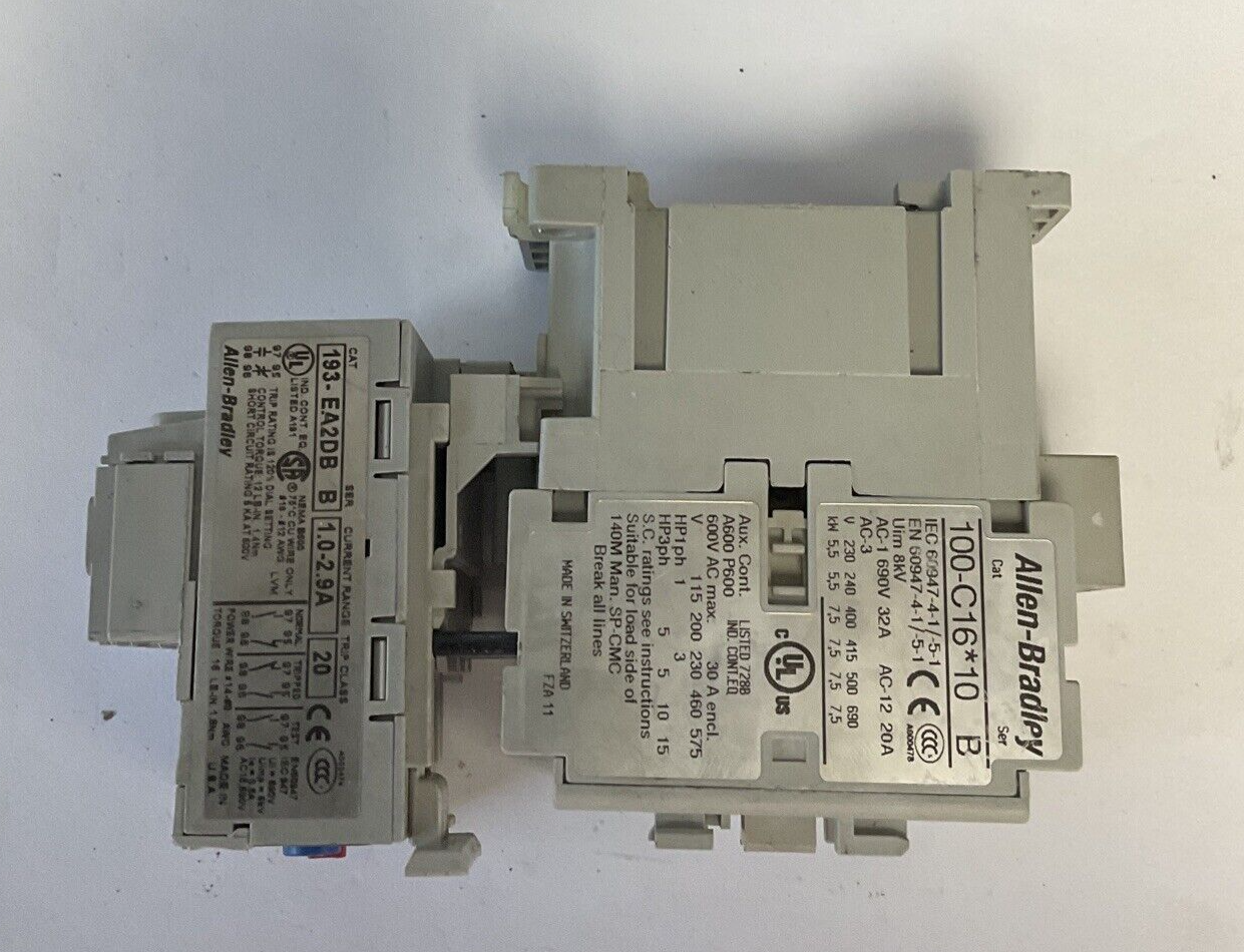 ALLEN BRADLEY 100-C16*10 SER.B W/193-EA2DB SER.B STARTER
