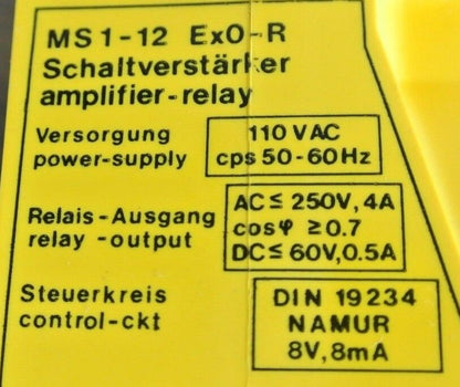 TURCK MS1-12 ExO-R - MULTI-SAFE AMPLIFIER-RELAY - NEW SURPLUS