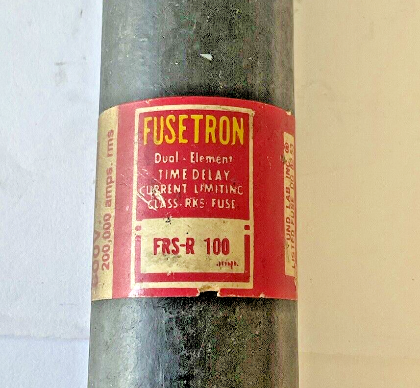 BUSSMANN FRS-R-100 FUSE TIME-DELAY FUSETRON 600V ***LOTOF3***