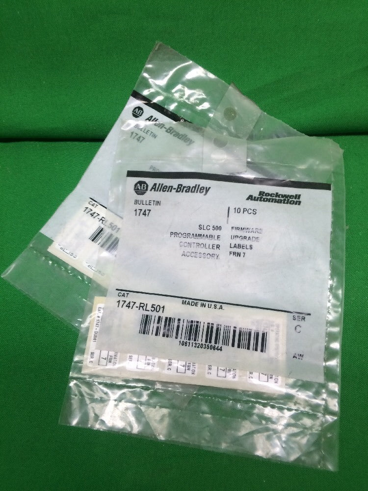 *LOT OF 2* ALLEN BEADLEY 1747-RL501 FIRMWARE UPGRADE LABELS QTY. 20