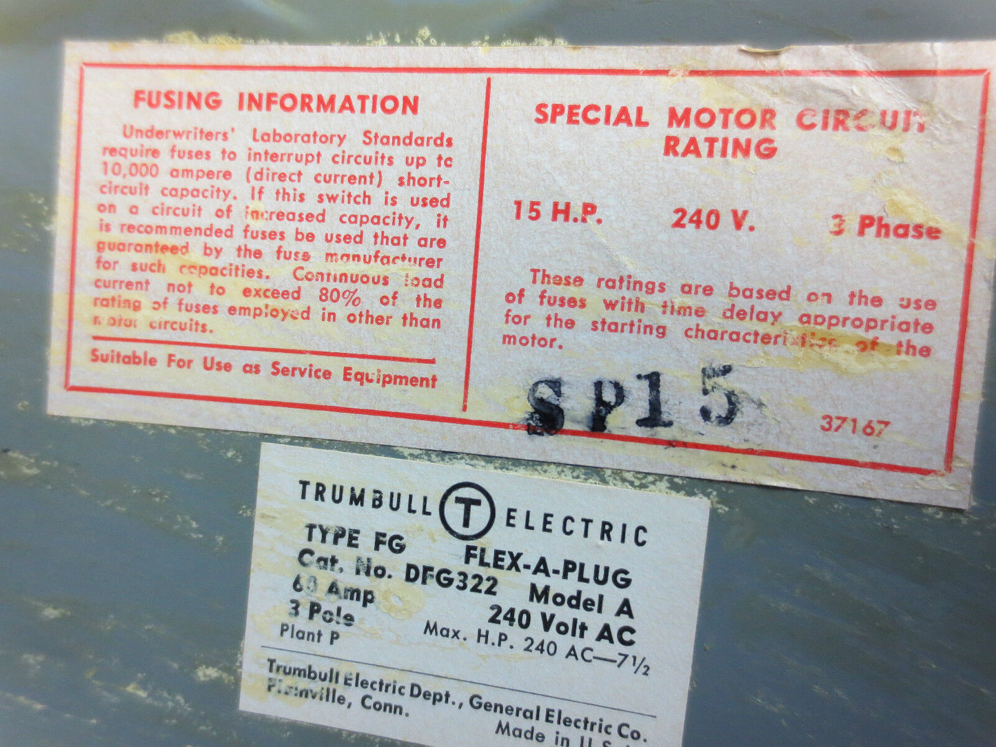 GE DFG322 FLEX-A-PLUG BUSWAY PLUG 60A 240V 15HP 3-POLE - NEW SURPLUS in BOX