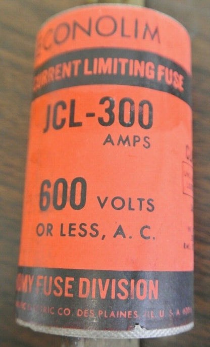 LOT of 3 / RELIANCE / ECONOMY / JCL-300 FUSE / 300A / 600V / NEW SURPLUS