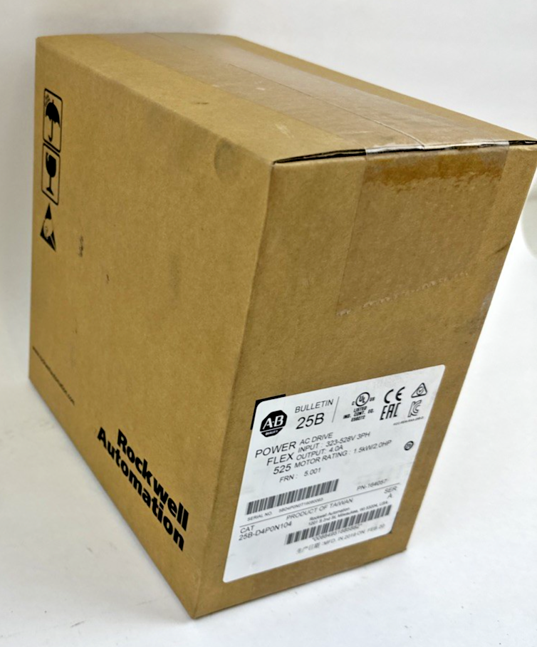 ALLEN BRADLEY 25B-D4P0N104 POWER FLEX  AC DRIVE FRN 5.001 SER A OUTPUT 4A 2HP