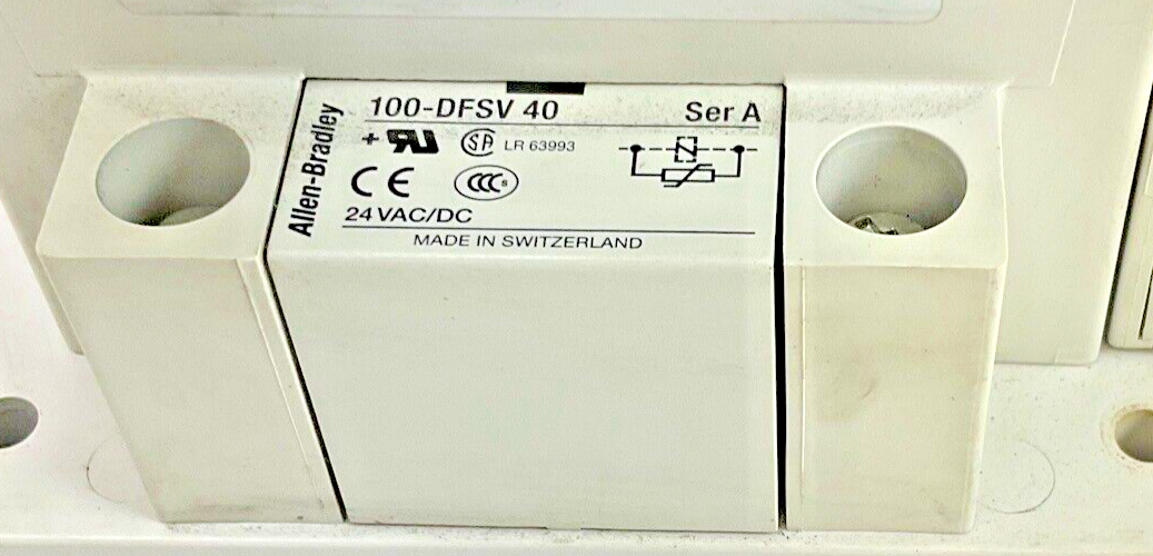 ALLEN BRADLEY 100-D140 CONTACTOR SER.A 16A 690V / 100-DFSV SER.A 24V SURGE SUPP.