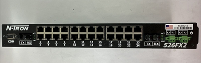 N-TRON 526FX2-A-ST ETHERNET SWITCH 10-30VDC 1.0A