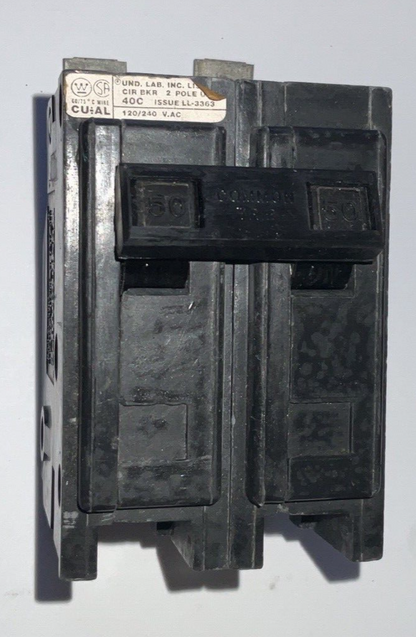 WESTINGHOUSE QBHW2050TM CIRCUIT BREAKER 120/240VAC 50A 2POLE