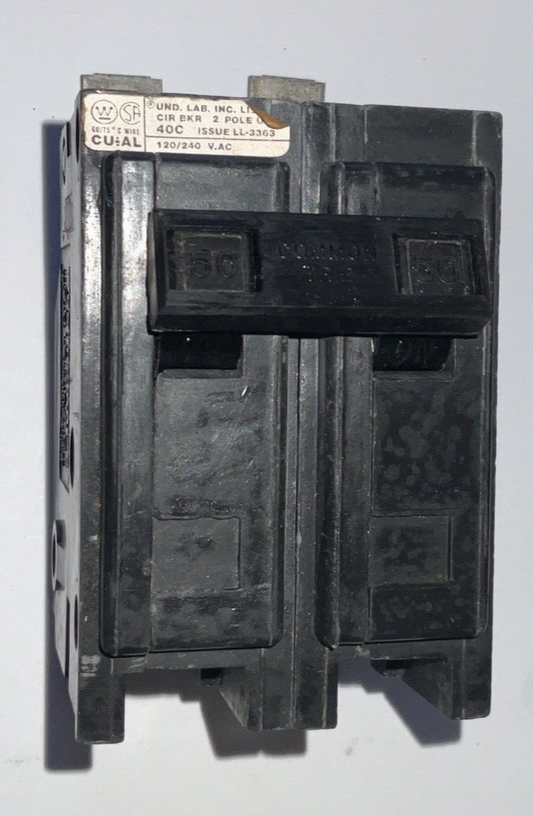 WESTINGHOUSE QBHW2050TM CIRCUIT BREAKER 120/240VAC 50A 2POLE