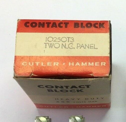 CUTLER HAMMER 10250T3 CONTACT BLOCK 600V  ***LOTOF2***