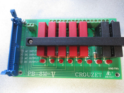 CROUZET PB-8M-V DIGITAL I/O MODULE / CIRCUIT BOARD - MINI, 8-POS.