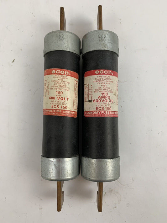 Economy Fuse ECS150 150A 600V Class RK5 Fuse "Lot of 2"