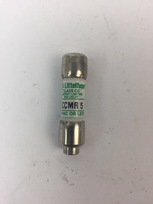 LITTELFUSE CCMR 5 CLASS CC CURRENT LIMITING TIME DELAY FUSE 600VAC 5A (LOT OF 3)