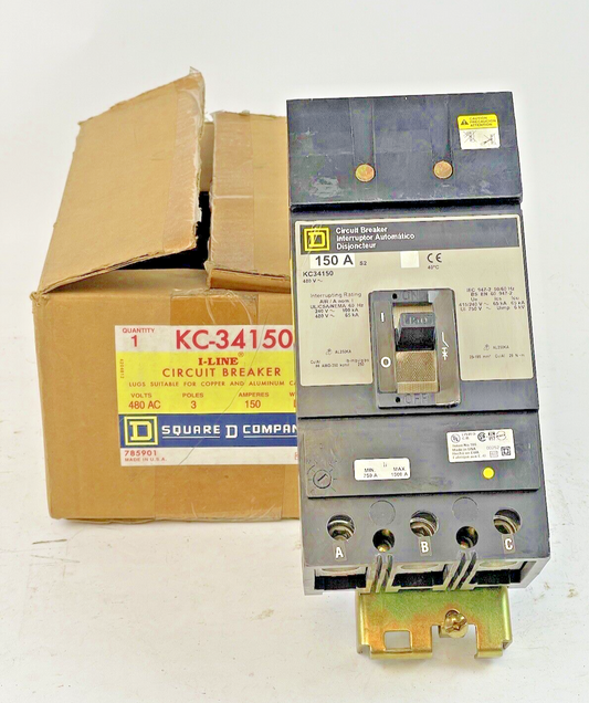 SQUARE D - KC-34150 S2 - I-LINE CIRCUIT BREAKER - 480 VAC, 150 A, 3 POLE - NEW