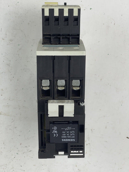 SIEMENS 3RT1036-3BB40 - CONTACTOR - W/ 3RH1921-2HA22 AUX BLOCK AND 3RT1926-1BB00