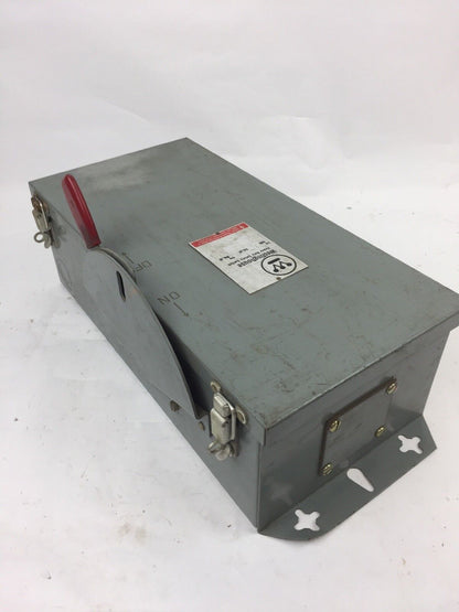 WESTINGHOUSE RHFN261 TYPE 3R RAINPROOF 30 AMP 600 VOLTS AC ENCLOSURE