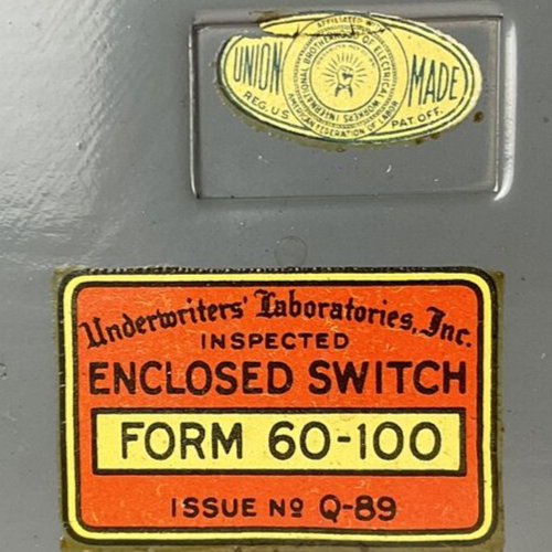 FEDERAL SAFETY SWITCH  60-100 ENCLOSED SWITCH 60A 230VAC 2POLE 10HP