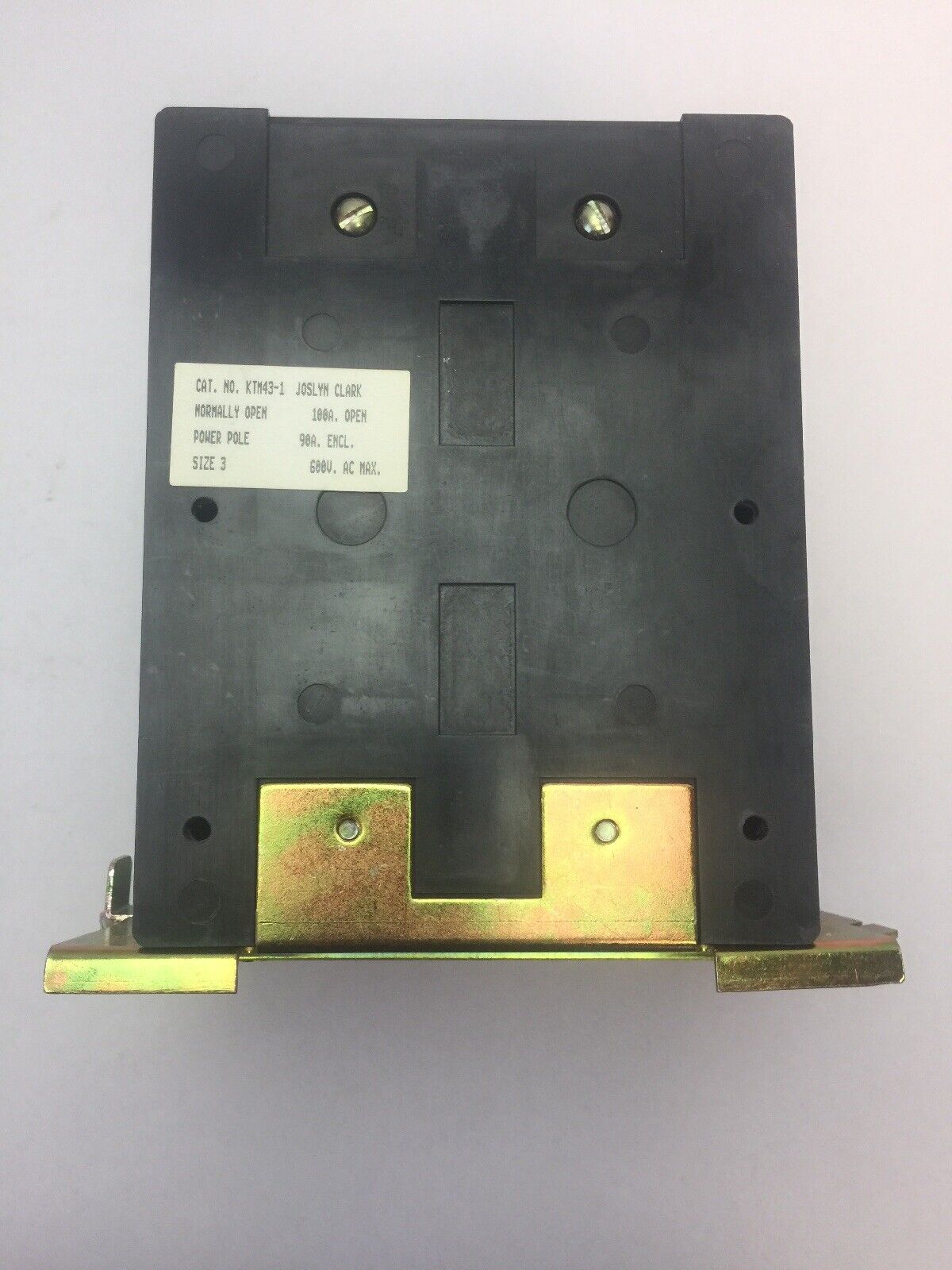 JOSLYN CLARK T77U043-76 TM CONTACTOR SIZE 3 100A 600VAC 3PH 50HP COIL 110-120V