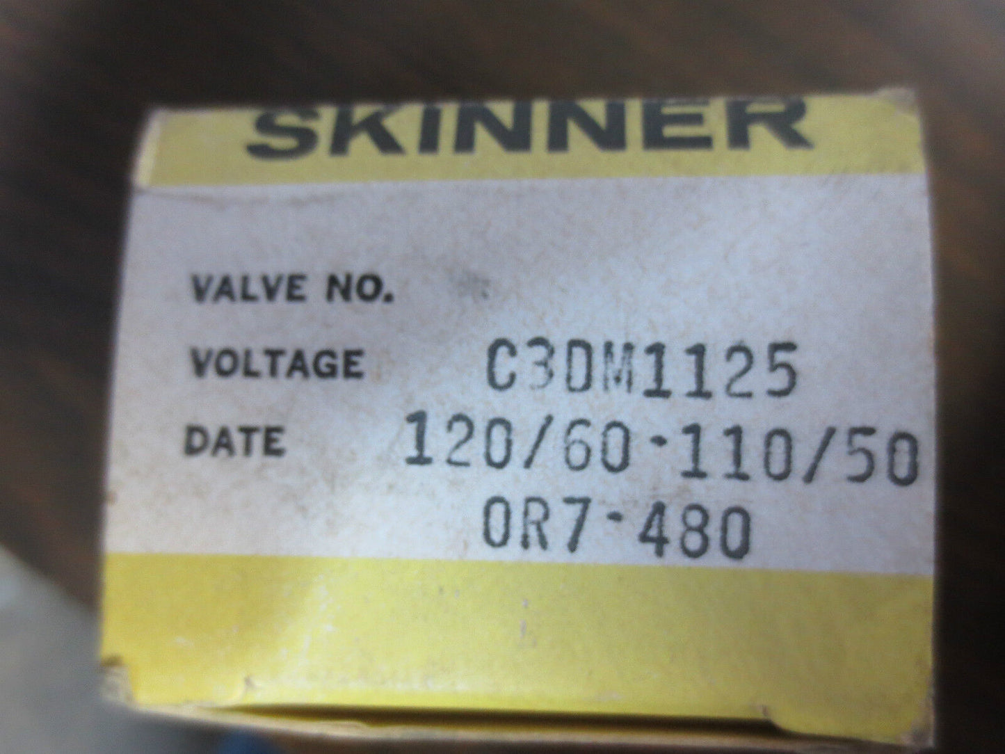 SKINNER C3DM1125 SOLENOID VALVE - 120V, 60Hz, 125psi - NEW SURPLUS / OLD STOCK