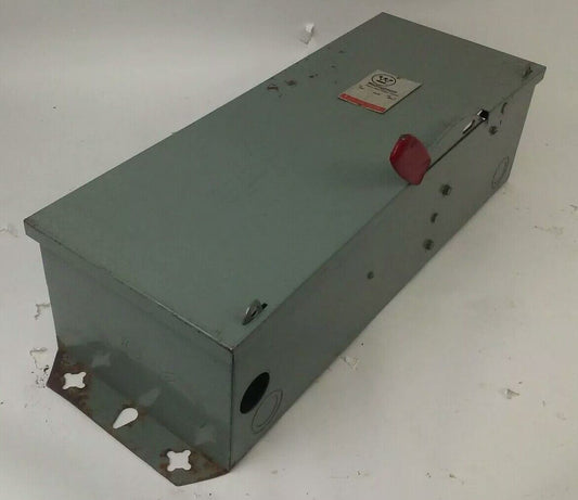 WESTINGHOUSE HFN323 NON FUSIBLE SAFETY SWITCH 100A 240V 3PH 30HP TYPE 1 INDOOR