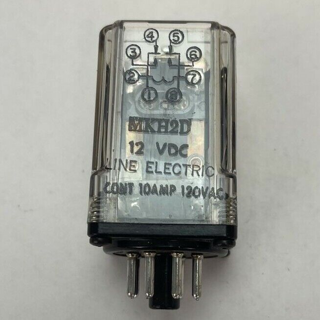 LINE ELECTRIC MKH2D RELAY 120VAC 10AMP COIL 12VDC