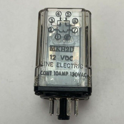 LINE ELECTRIC MKH2D RELAY 120VAC 10AMP COIL 12VDC