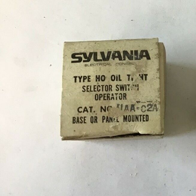 SYLVANIA UAA-C2A SELECTOR SWITCH OPERATOR OILTIGHT TYPE HO