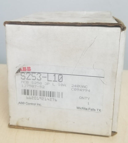 ABB CIRCUIT BREAKER  S 253 L 10A 240VAC