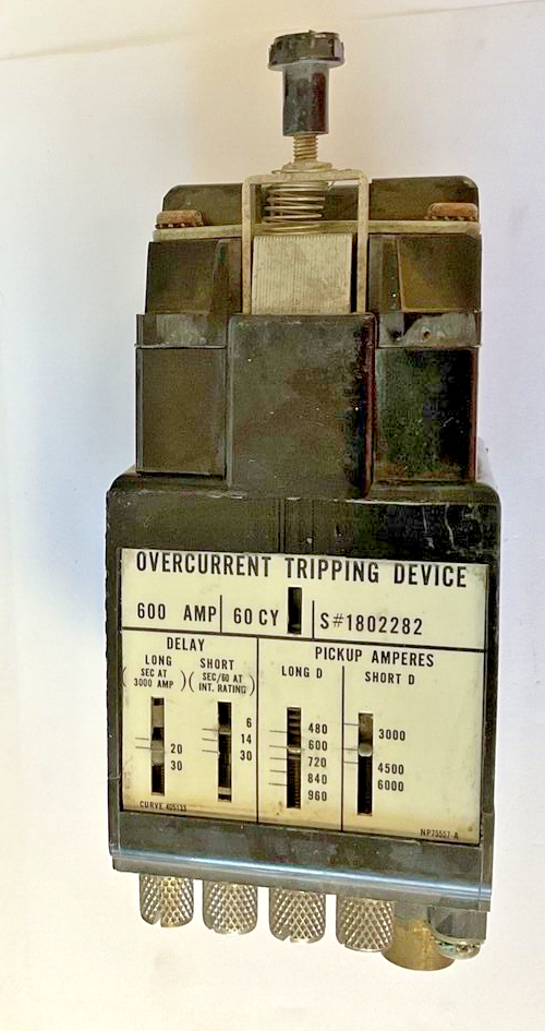 WESTINGHOUSE 1802282 OVERCURRENT TRIPPING DEVICE 600A 60CY
