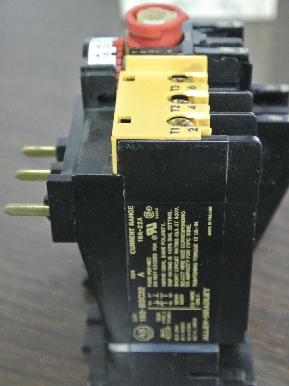 ALLEN-BRADLEY 193-BSC22 BIMETALLIC OVERLOAD RELAY 18A-22A - NEW SURPLUS