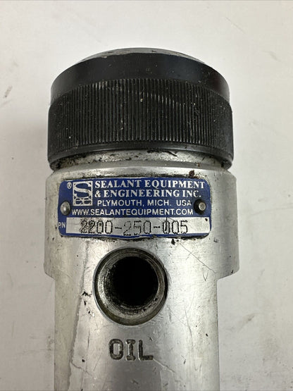 SEALANT 2200-250-005 DISPENSER VALVE MAX WPR 241 bar 24.1 MPa 3500PSI