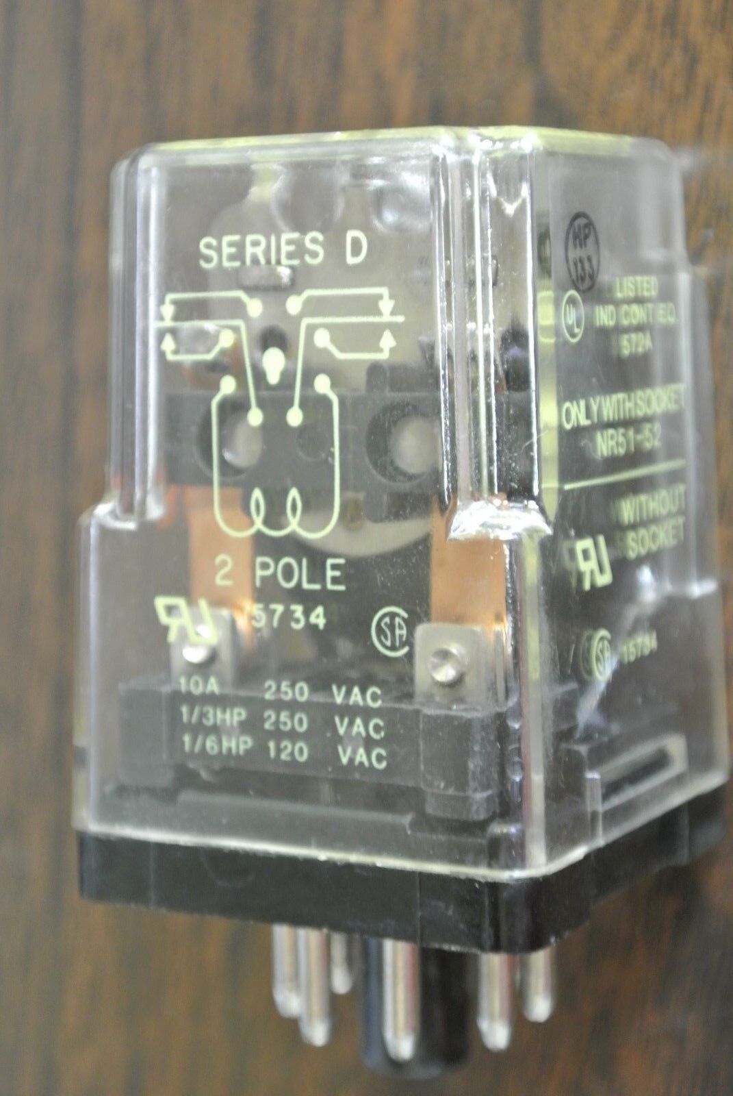 SQUARE D 8501 KPD-12 GENERAL PURPOSE RELAY - DPDT, 10A, 24VDC COIL - NEW SURPLUS