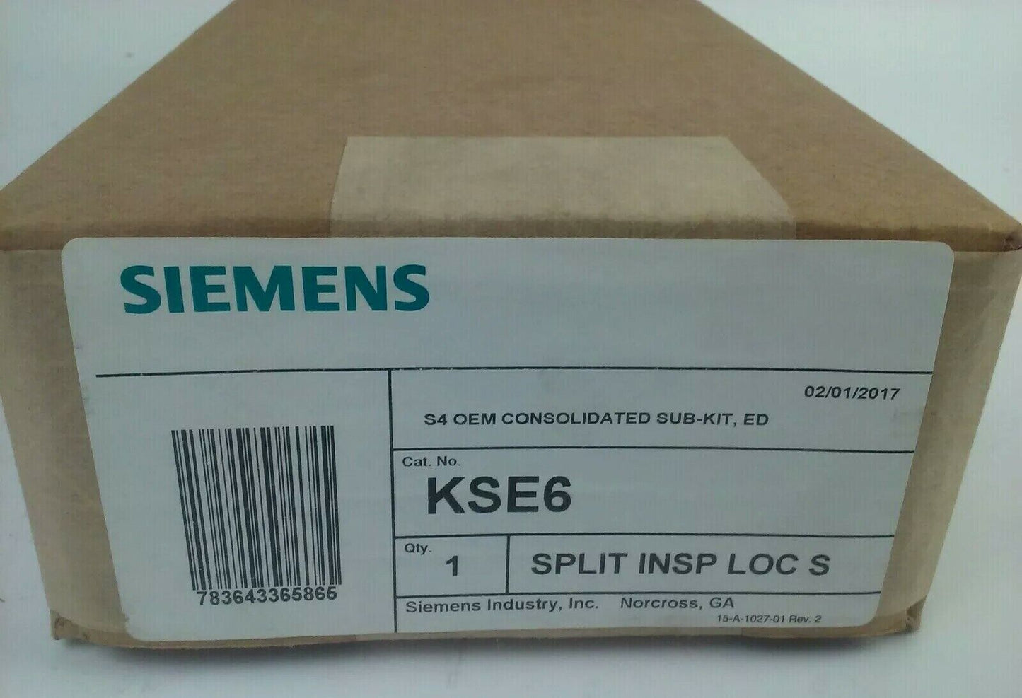 SIEMENS KSE6 S4 OEM CONSILIDATED SUB KIT, ED SPLIT INSP LOC D